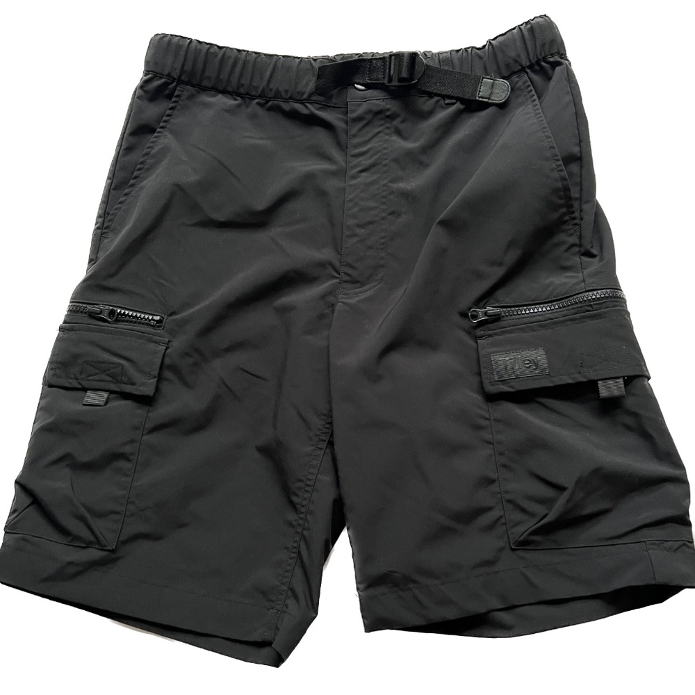 Tilley Cargo Shorts Mens Size S Black Safari Hiking Outdoor Polyester Belted
